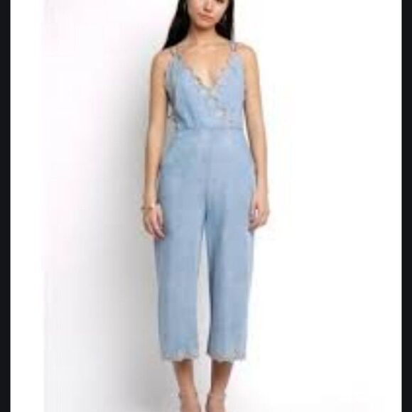 Lost+Wander Celestia Surplice Embroidered Jumpsuit - Picture 6 of 6